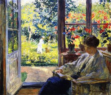Woman Reading By A Window Artwork by Gari Melchers