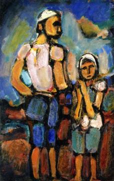Peasants Artwork by Georges Rouault