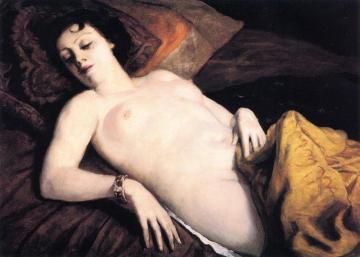 Reclining Nude with Bracelet Artwork by Émile Bernard