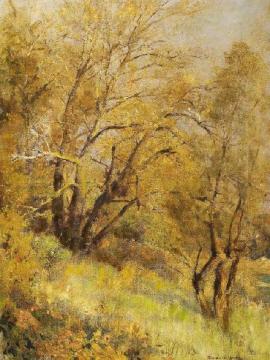 Group of Trees at the Pond (Baumgruppe am Weiher) Artwork by Eugen Felix Prosper Bracht