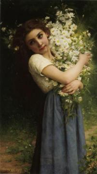 The Flower Girl Artwork by Jules Cyrille Cave