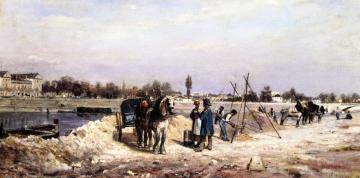 The Seine at Sèvres Artwork by Stanislas Lepine