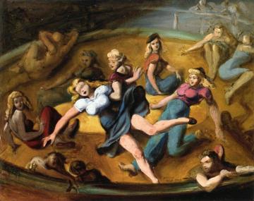 Girls On A Steeplechase Ride Artwork by Reginald Marsh