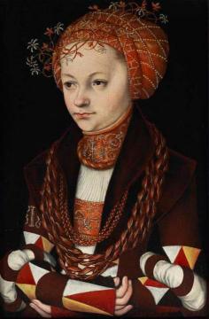 Portrait of Marie von Sachsen Artwork by Lucas Cranach the Elder