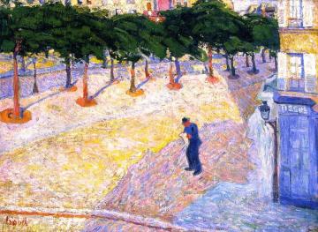 Street in Paris Artwork by Béla Czóbel