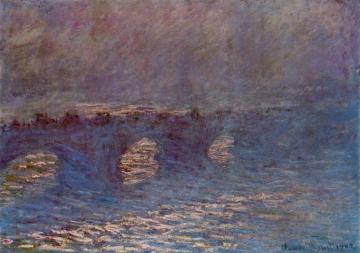 Waterloo Bridge, Effect Of Sun In The Mist Artwork by Claude Oscar Monet