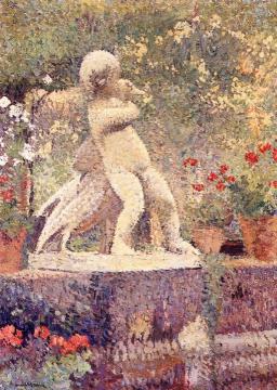 L enfant a L oie Artwork by Henri Martin