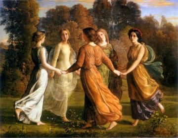 Poem of the Soul 13, Rays of Sunlight Artwork by Louis Janmot