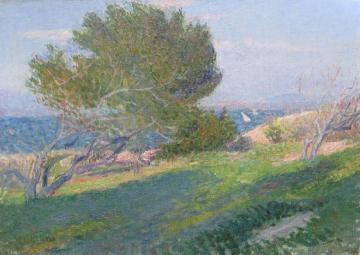 Cap Ferrat, Marina Saint Jean Artwork by Willard Leroy Metcalf