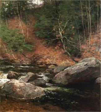 The Trout Pool, November Artwork by Willard Leroy Metcalf