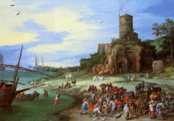 Coastal Landscape With The Tomb Of Scipion Artwork by Jan Bruegel the Elder