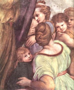 The Mass at Bolsena (detail 4) (Stanza di Eliodoro) Artwork by Raphael