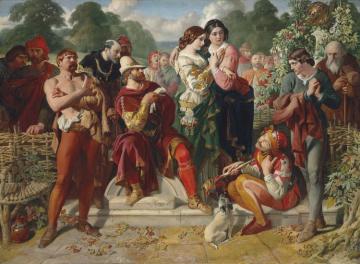 The Wrestling Scene In As You Like It Artwork by Daniel Maclise