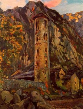 El campanar romànic de Santa Coloma Artwork by Joaquin Mir Trinxet
