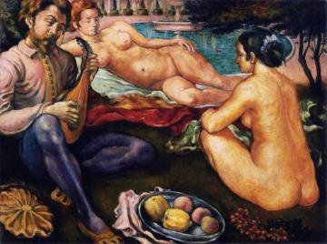 Court Of Love Artwork by Émile Bernard