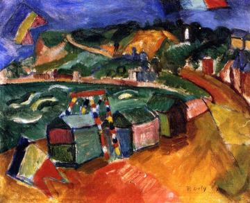 Cabins: July Fourteenth Artwork by Raoul Dufy