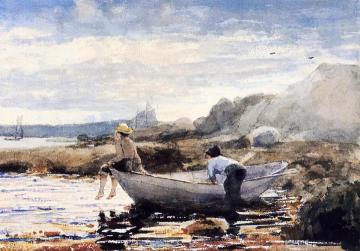 Boys in a Dory Artwork by Winslow Homer