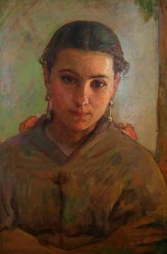 Retrato de Muchacha Artwork by Anselmo miguel nieto