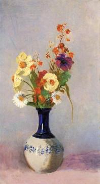 Flowers in a Vase Artwork by Odilon Redon