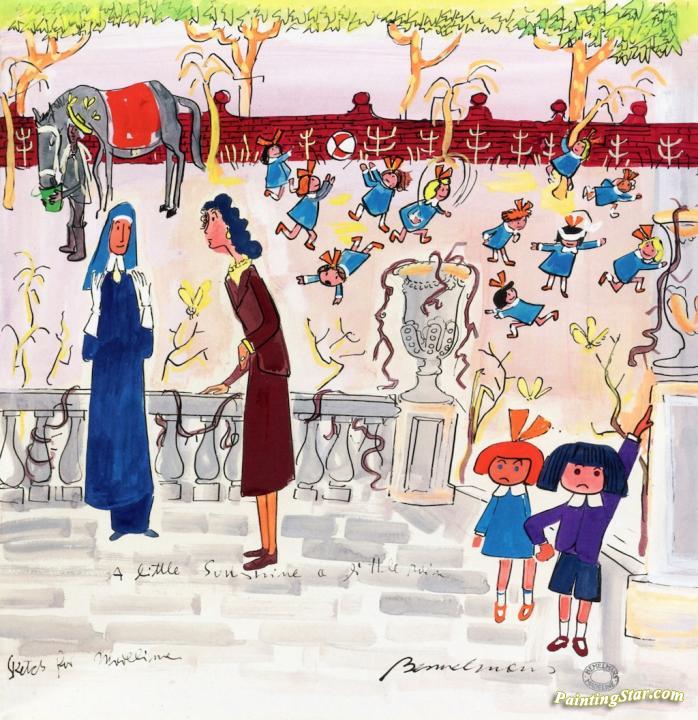 A Little Sunshine, A Little Rain Artwork by Ludwig Bemelmans