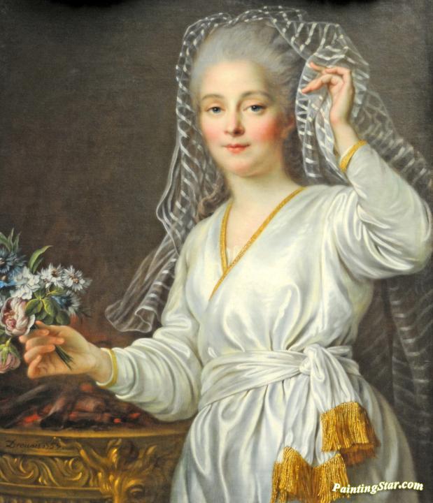 Portrait Of A Young Woman As A Vestal Virgin Artwork by François-Hubert Drouais