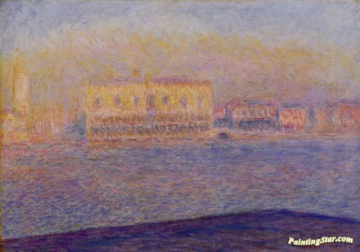 Venice, The Doges' Palace Seen from San Giorgio Maggiore Artwork by Claude Oscar Monet