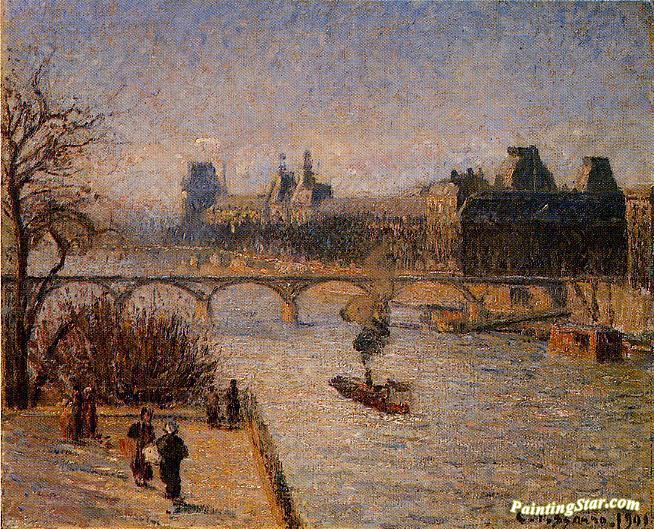 The Louvre Artwork by Camille Pissarro