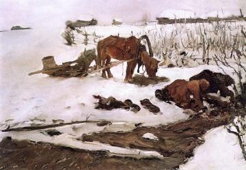 Rinsing Linen Artwork by Valentin Serov