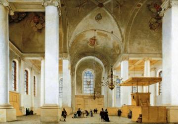 Interior Of The Nieuwe Or St. Annakerk In Haarlem, Seen From West To East Artwork by Peter Saenredam