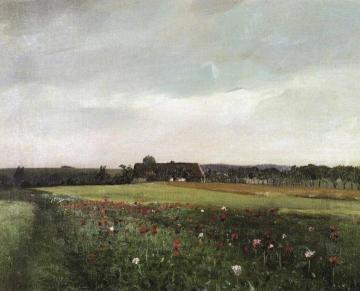 A Landscape with the poppies Artwork by František Kaván