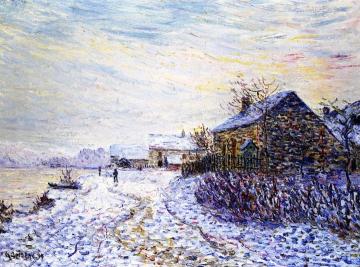 Snow at Tournedos-sur-Seine Artwork by Gustave Loiseau