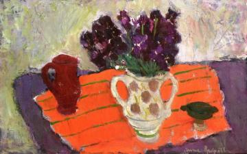 Still LIfe with Stocks in a White Vase Artwork by Anne Redpath