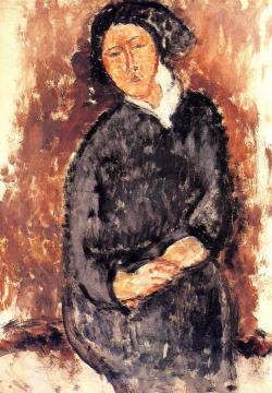 Seated Woman Artwork by Amedeo Modigliani