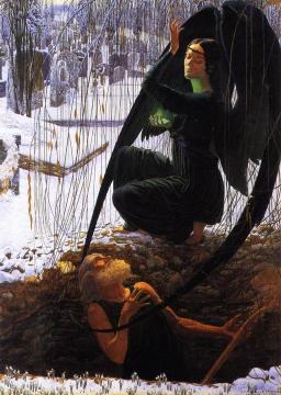 The Grave Digger's Death Artwork by Carlos Schwabe
