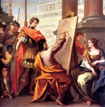 Apelles Making a Portrait of Pancaspe Artwork by Sebastiano Ricci