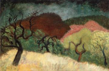 Autumn Landscape Artwork by Milton Avery