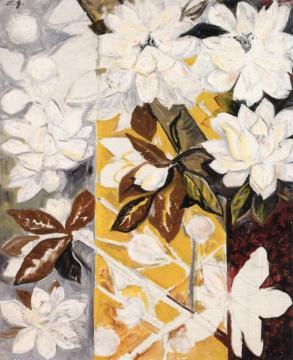 White And Yellow Flowers Artwork by Natalia Goncharova