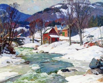 Vermont Winter Landscape Artwork by Aldro Thompson Hibbard