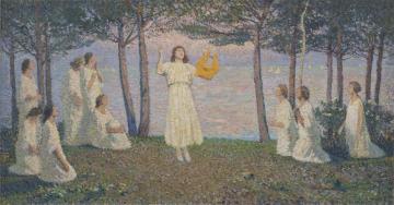 Poetesses on a lake shore Artwork by Henri Martin