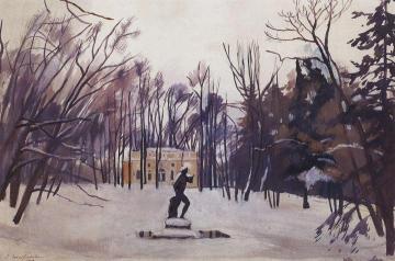 Winter in Tsarskoye Selo Artwork by Zinaida Serebriakova