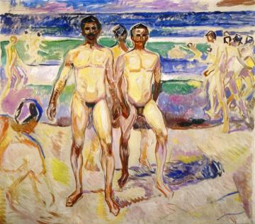 Bathing Men Artwork by Edvard Munch
