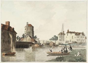 Oxford, Folly Bridge and Bacon's Tower Artwork by Joseph Mallord William Turner