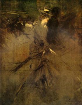 En Promenade Artwork by Giovanni Boldini