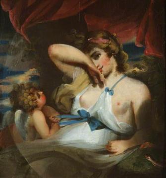 Goddess And Cupid Artwork by William Etty