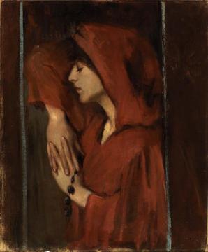 Woman with Red Hood Artwork by Alice Pike Barney