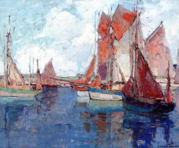 French Tuna Boats, Concarneau, France Artwork by Edgar Alwyn Payne