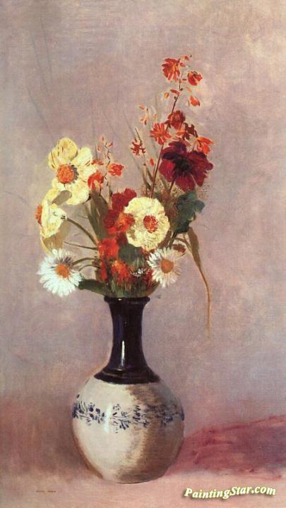 Vase of Flowers Artwork by Odilon Redon