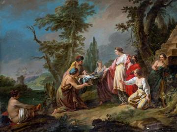 Moses Saved from the Waters Artwork by Louis Jean François Lagrenée