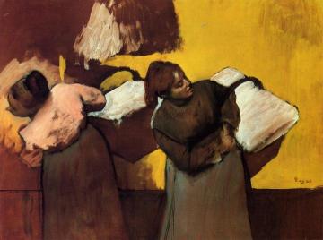 Laundress Carrying Linen Artwork by Edgar Degas