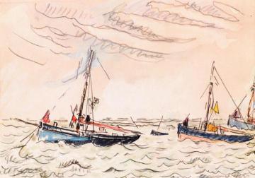 Boats on the Water Artwork by Paul Signac